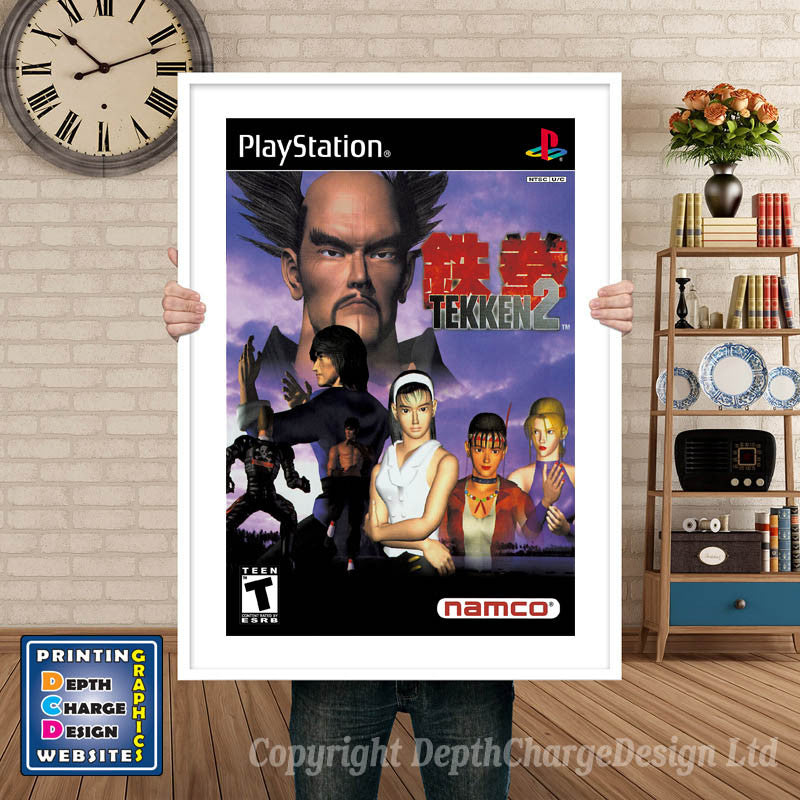 Tekken 2 - PS1 Inspired Retro Gaming Poster A4 A3 A2 Or A1