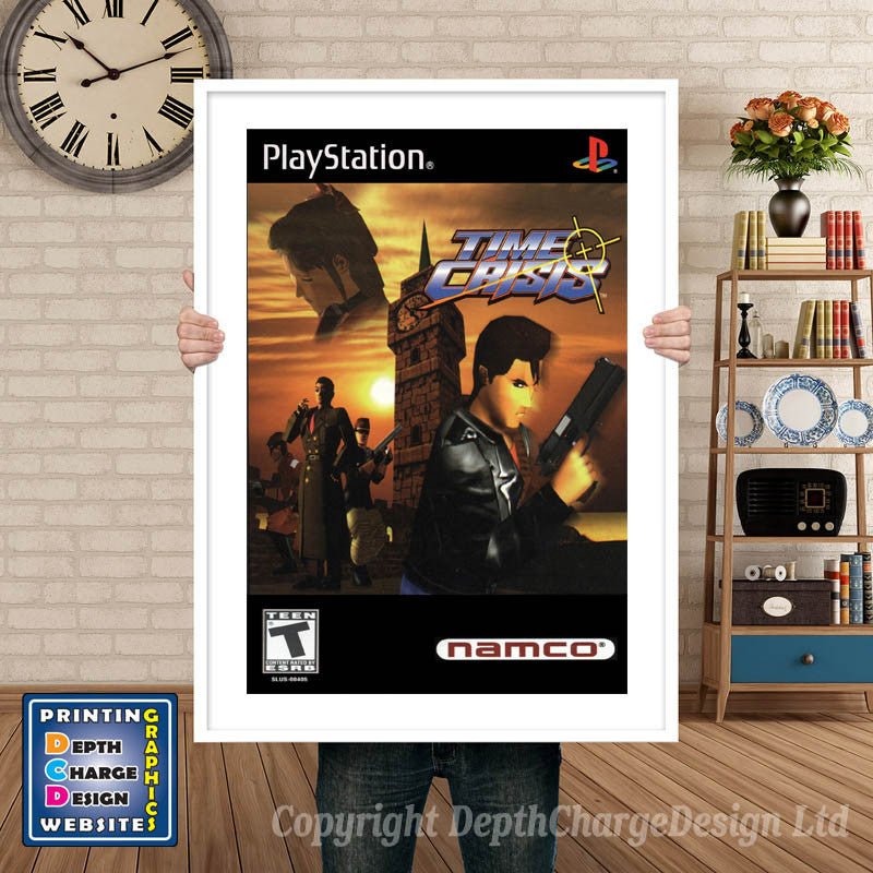 Time Crisis 1 - PS1 Inspired Retro Gaming Poster A4 A3 A2 Or A1