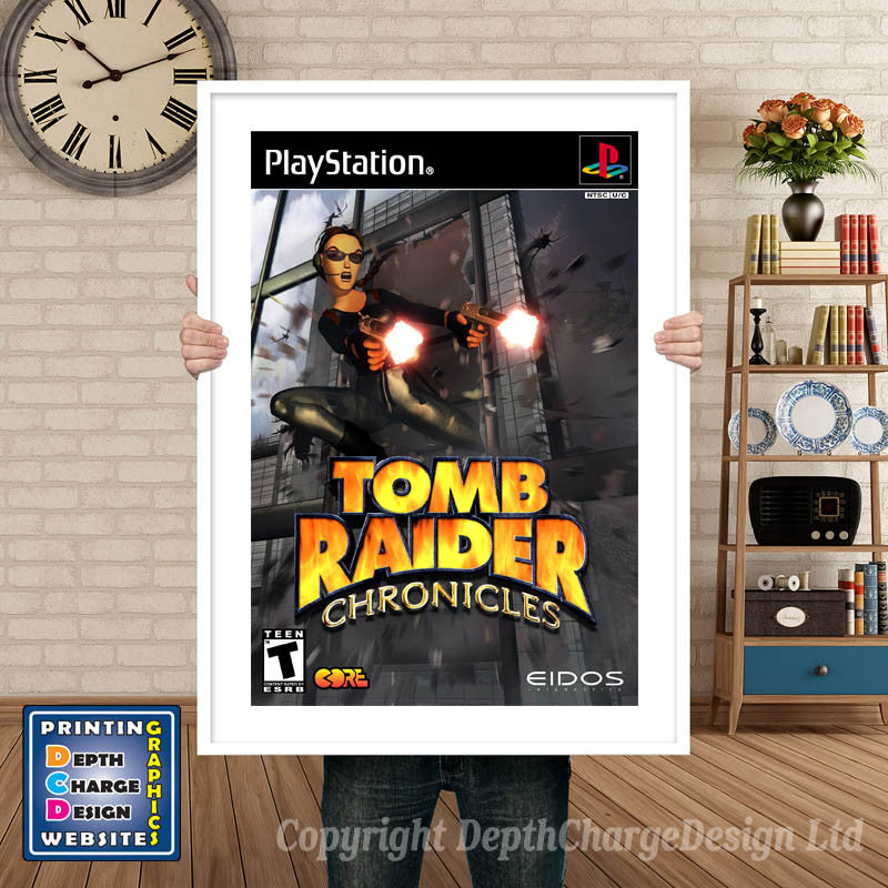 Tomb Raider Chronicles 3 - PS1 Inspired Retro Gaming Poster A4 A3 A2 Or A1