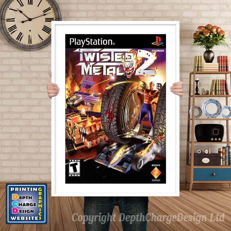 Twisted Metal2 - PS1 Inspired Retro Gaming Poster A4 A3 A2 Or A1