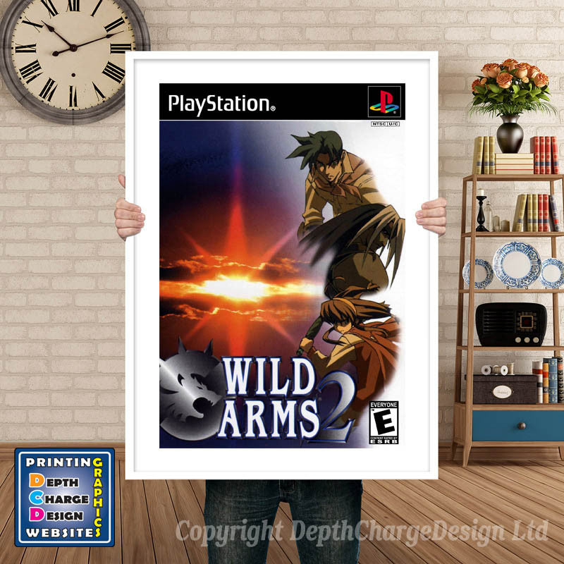 Wildarms2 - PS1 Inspired Retro Gaming Poster A4 A3 A2 Or A1
