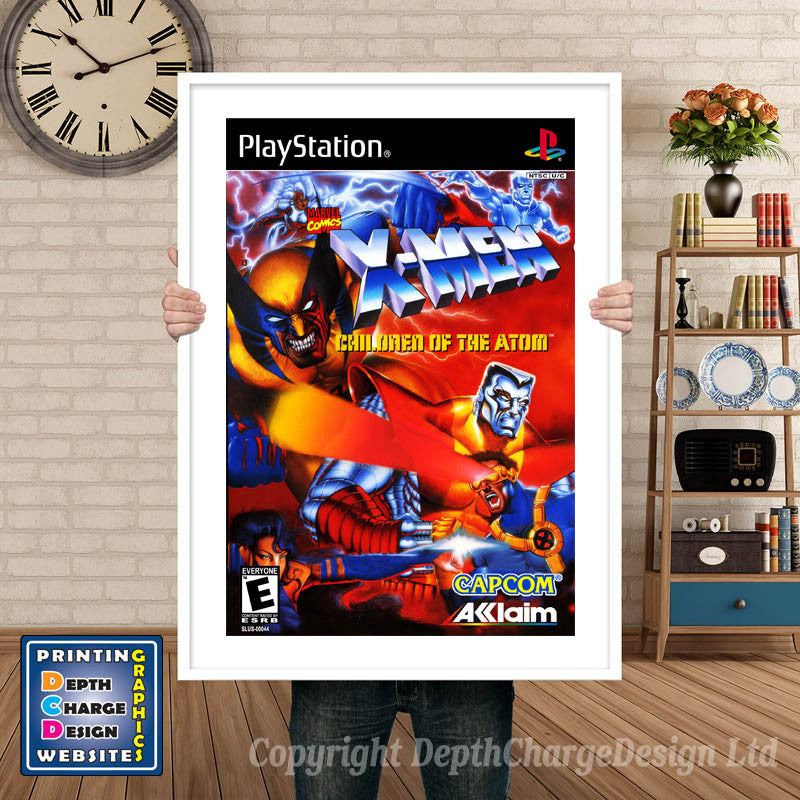 Xmen Children Of The Atom 2 - PS1 Inspired Retro Gaming Poster A4 A3 A2 Or A1