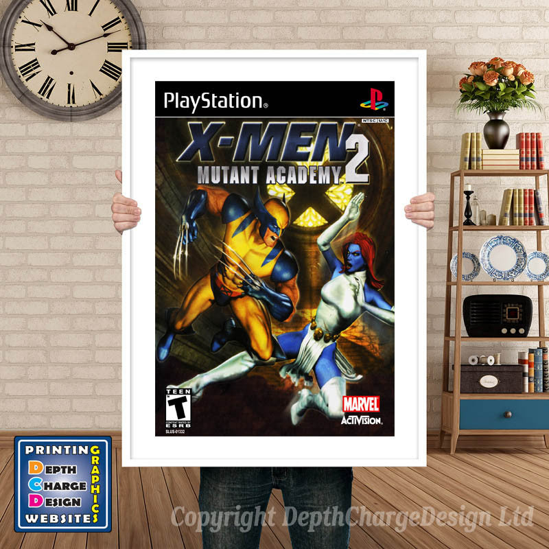 Xmen Mutant Academy2 - PS1 Inspired Retro Gaming Poster A4 A3 A2 Or A1
