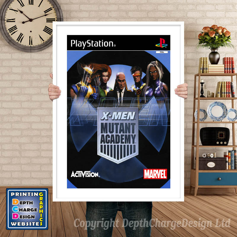 Xmen Mutant Academy GB - PS1 Inspired Retro Gaming Poster A4 A3 A2 Or A1
