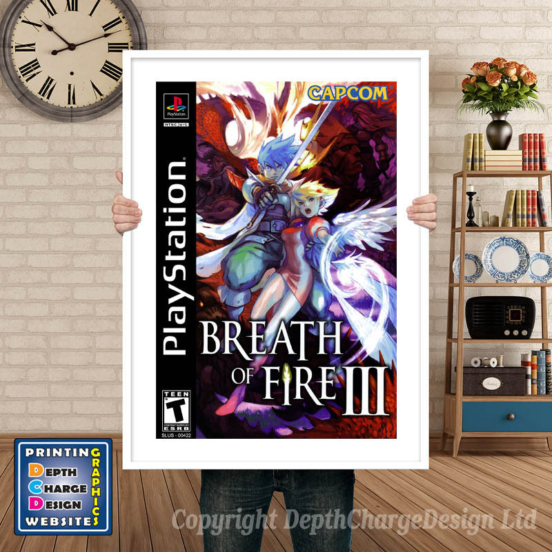 Breath Of Fire Iii 10 - PS1 Inspired Retro Gaming Poster A4 A3 A2 Or A1