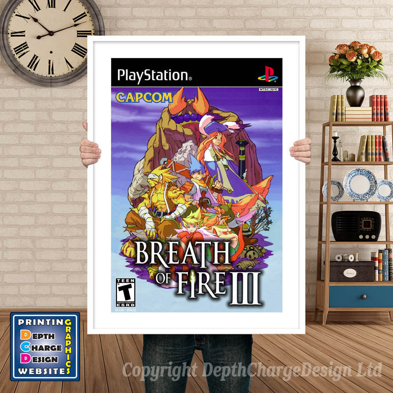 Breath Of Fire Ii 6 - PS1 Inspired Retro Gaming Poster A4 A3 A2 Or A1