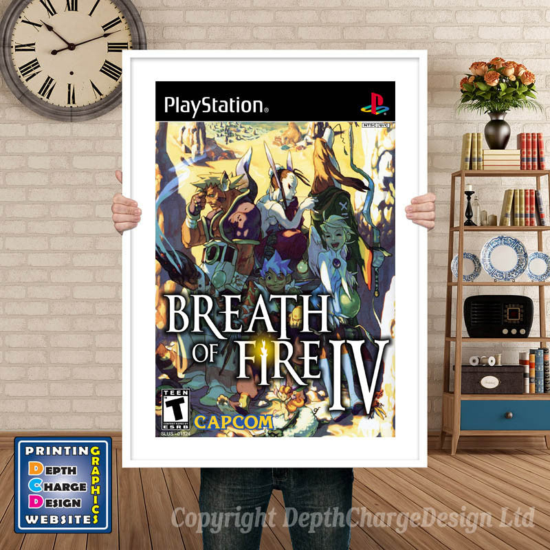 Breath Of Fire IV 6 - PS1 Inspired Retro Gaming Poster A4 A3 A2 Or A1