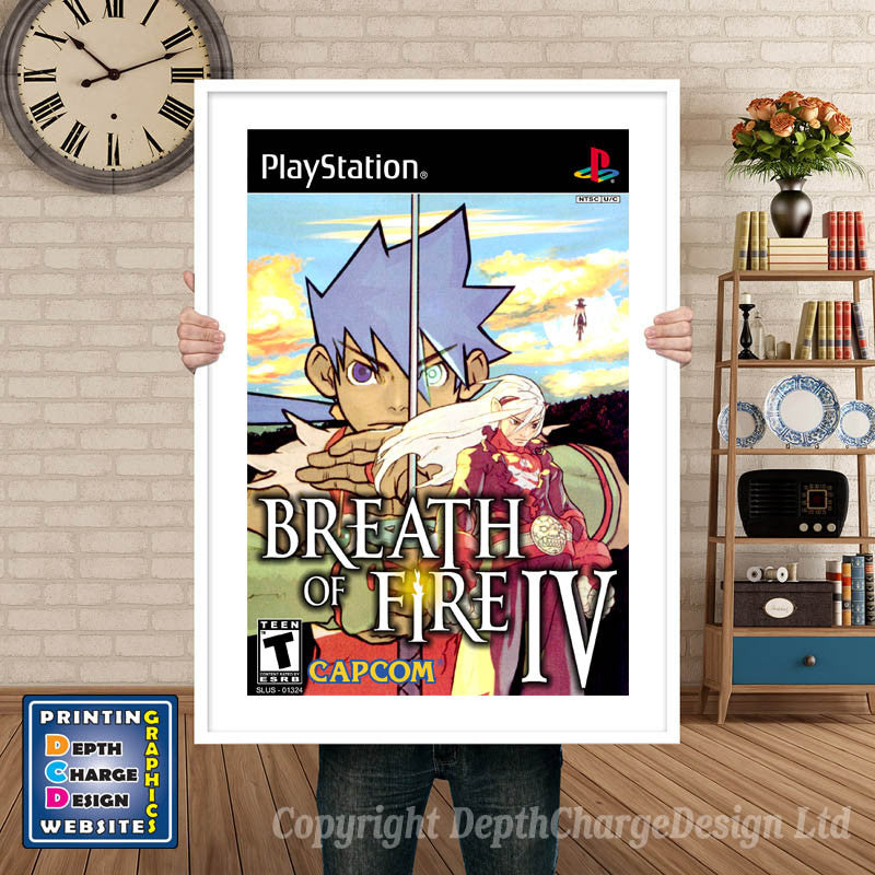 Breath Of Fire IV 7 - PS1 Inspired Retro Gaming Poster A4 A3 A2 Or A1