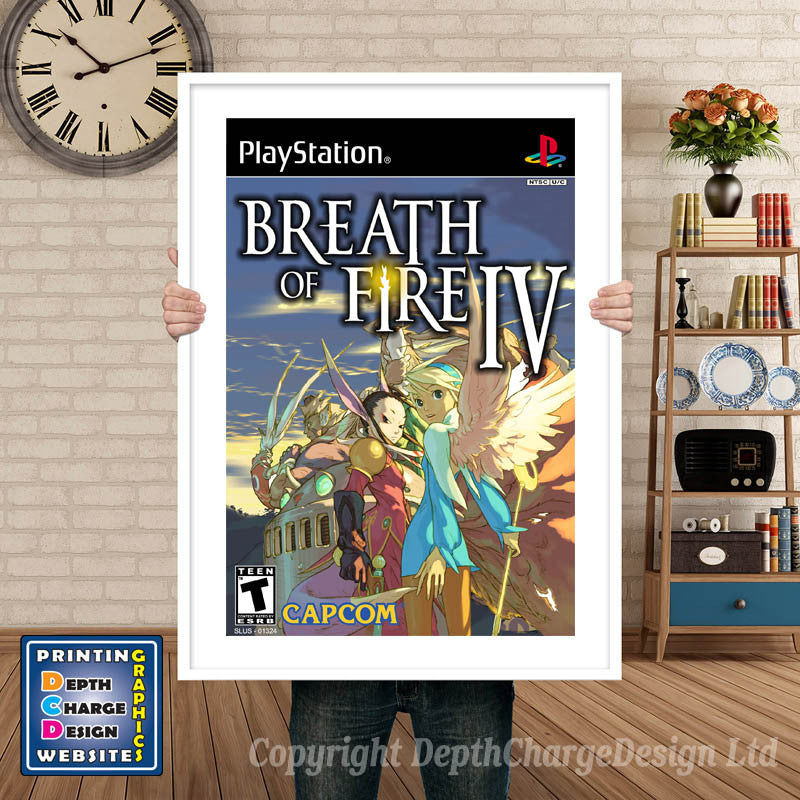 Breath Of Fire IV 8 - PS1 Inspired Retro Gaming Poster A4 A3 A2 Or A1