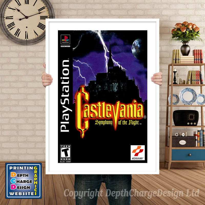 Castlevania Symphony Of The Night 3 - PS1 Inspired Retro Gaming Poster A4 A3 A2 Or A1