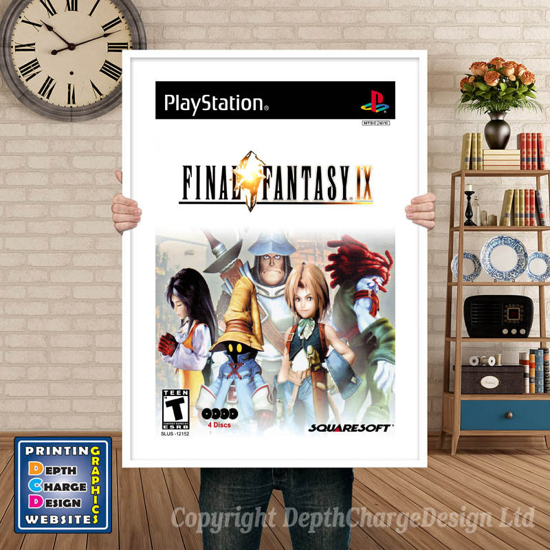 Final Fantasy Ix 6 - PS1 Inspired Retro Gaming Poster A4 A3 A2 Or A1