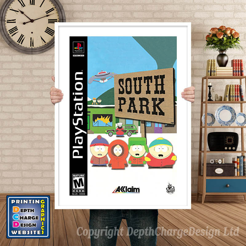 South Park - PS1 Inspired Retro Gaming Poster A4 A3 A2 Or A1