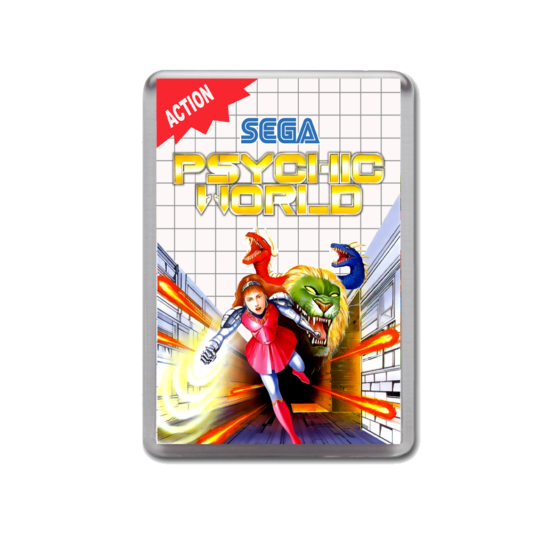 Psychic World Sega Master System Game Inspired Fridge Magnet