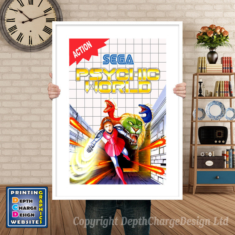 Psychic World Inspired Retro Gaming Poster A4 A3 A2 Or A1