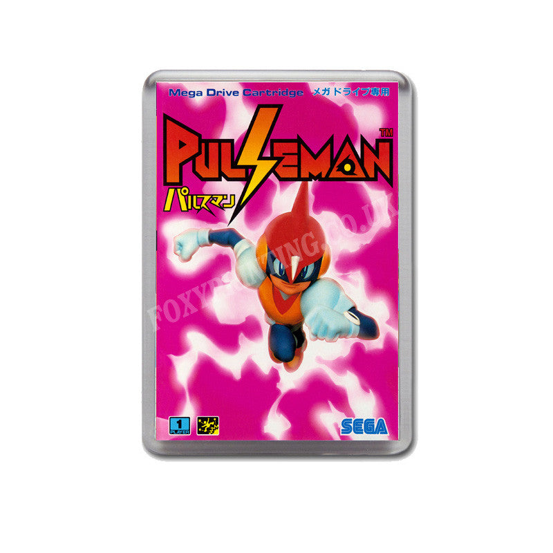 Pulseman Jp Game Style Inspired Sega Megadrive Retro Video Gaming Magnet