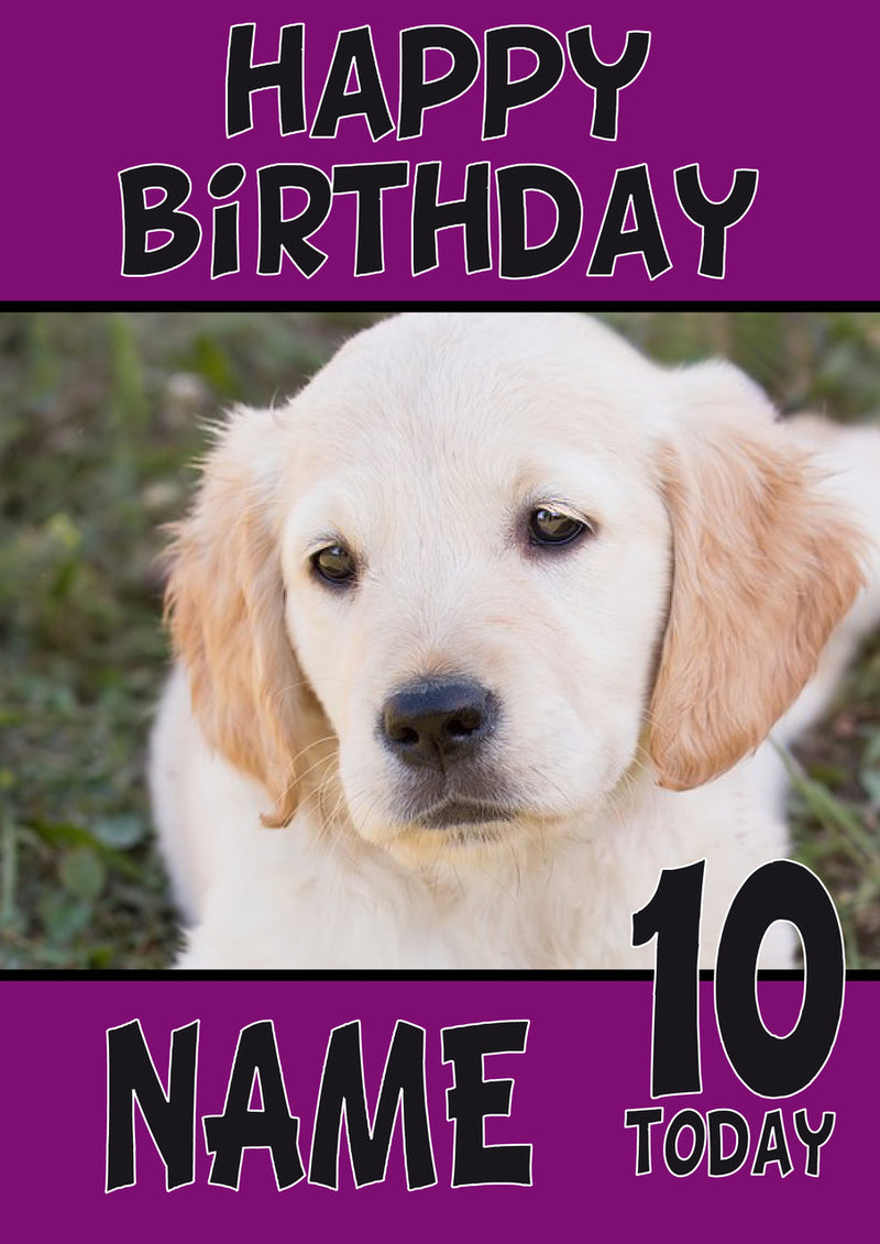 Puppy2 DOGS AND Funny Puppy Kids Adult Personalised Birthday Card