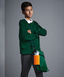 Black Personalised Bottle And Holder - Printed Name And Full Colour Badge - Your Own Personalised Badge