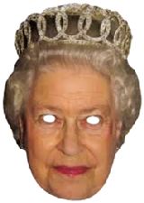QUEEN Party Face Mask JB - Royal Fancy Dress Cardboard Celebrity Party Face Mask