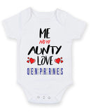 Me and My Aunty Love queens pARK RANGERS Personalised FOOTBALL TEAM Baby Grow