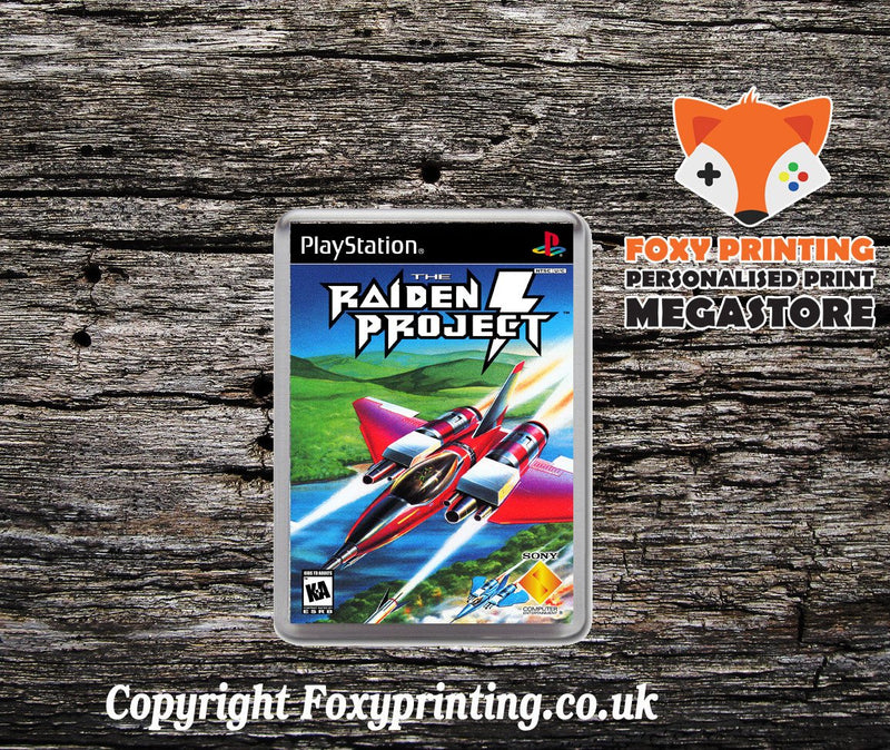 Raiden Project - PS1 Playstation 1 Game Inspired Retro Gaming Magnet