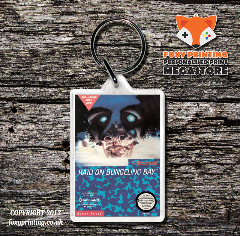 Radracer2 Retro NES Game Cover Art Gaming Keyring