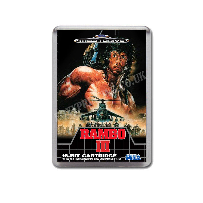 Rambo Iii Eu Game Style Inspired Sega Megadrive Retro Video Gaming Magnet