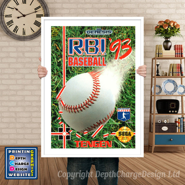 Rbi Baseball93 - Sega Megadrive Inspired Retro Gaming Poster