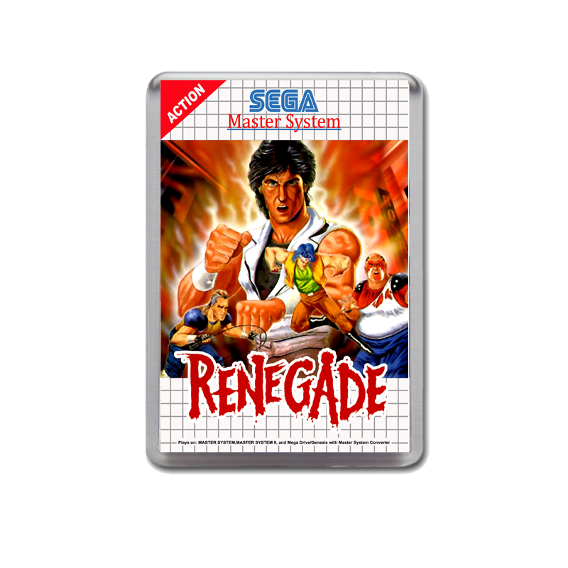 Renegade Sega Master System Game Inspired Fridge Magnet
