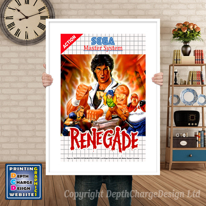 Renegade Inspired Retro Gaming Poster A4 A3 A2 Or A1