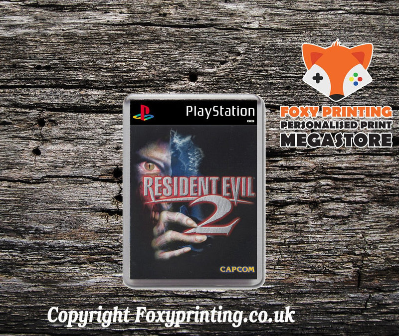 Resident Evil2 - PS1 Playstation 1 Game Inspired Retro Gaming Magnet