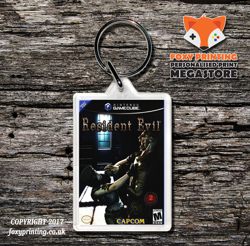 Resident Evil Gamecube Game Inspired Retro Gaming Keyring