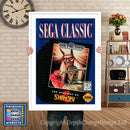 Revenge Of Shinobi Sega Classics - Sega Megadrive Inspired Retro Gaming Poster A4 A3 A2 Or A1