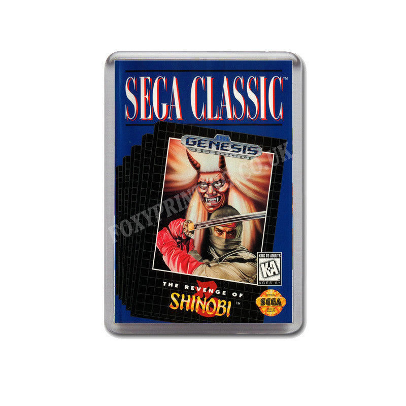 Revenge Of Shinobi Sega Classics Game Style Inspired Sega Megadrive Retro Video Gaming Magnet