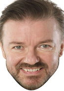 Ricky Gervais Celebrity Face Mask Fancy Dress Cardboard Costume Mask