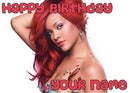 Rhianna Red 1 Music Style Kids Adult FUNNY Birthday Card