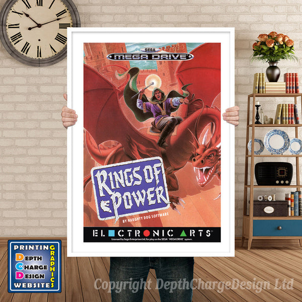 Rings Of Power Eu - Sega Megadrive Inspired Retro Gaming Poster