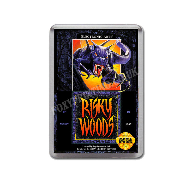 Riskywoods Game Style Inspired Sega Megadrive Retro Video Gaming Magnet