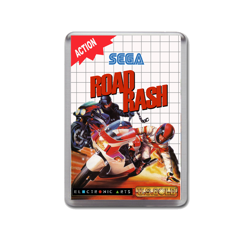 Roadrash Sega Master System Game Inspired Fridge Magnet