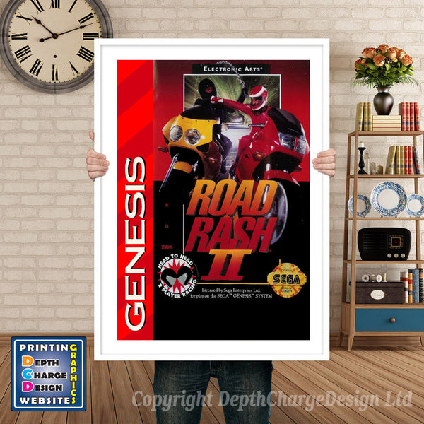 Roadrash 2 - Sega Megadrive Inspired Retro Gaming Poster