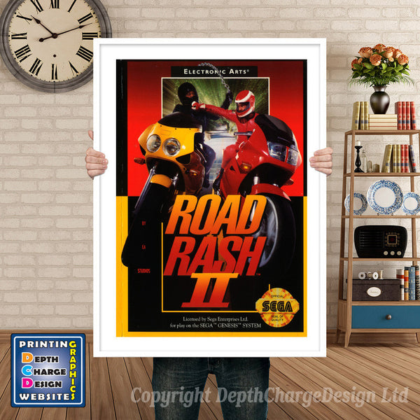 Roadrash 2 - Sega Megadrive Inspired Retro Gaming Poster