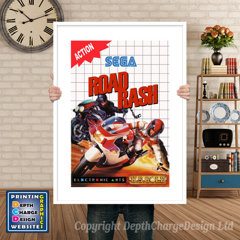 Roadrash Inspired Retro Gaming Poster A4 A3 A2 Or A1