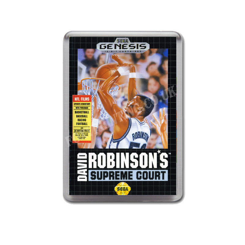 Robinsons Supreme Court Game Style Inspired Sega Megadrive Retro Video Gaming Magnet