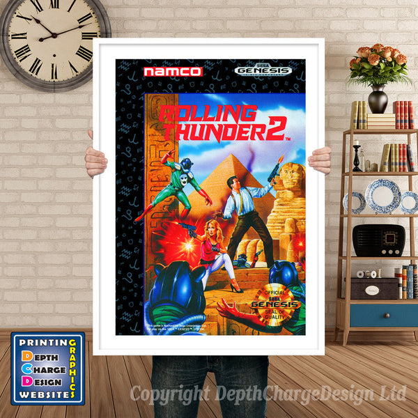 Rolling Thunder 2 - Sega Megadrive Inspired Retro Gaming Poster