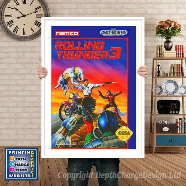 Rolling Thunder 3 - Sega Megadrive Inspired Retro Gaming Poster