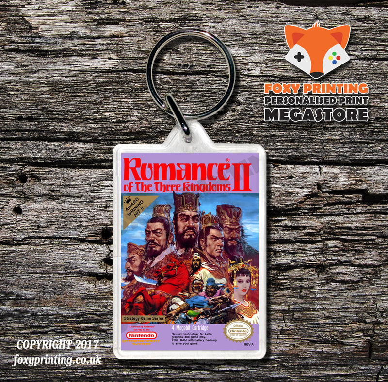 Romance Of The Three Kingdoms Retro NES Game Cover Art Gaming Keyring