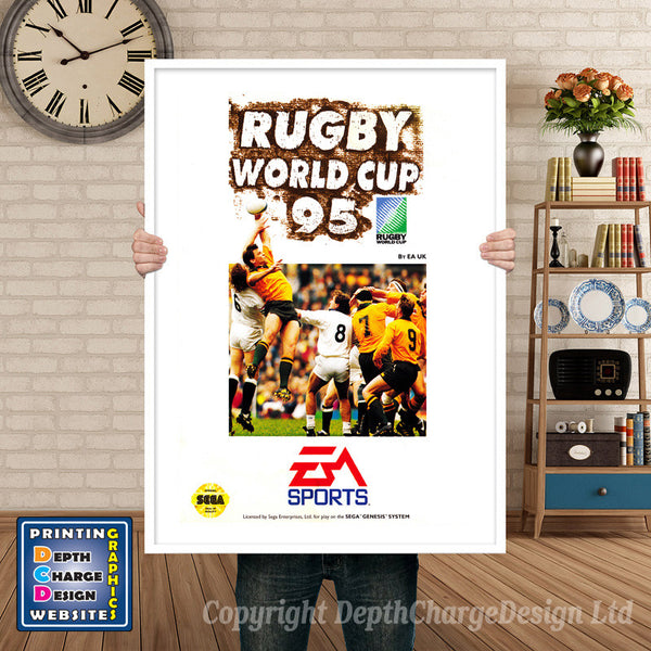 Rugby World Cup 95 Au - Sega Megadrive Inspired Retro Gaming Poster