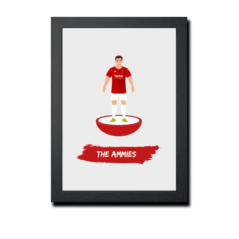 Salford Football Club gift - The Ammies- Tiny Men Big Balls Poster