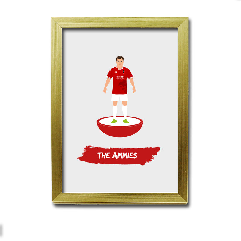Salford Football Club gift - The Ammies- Tiny Men Big Balls Poster