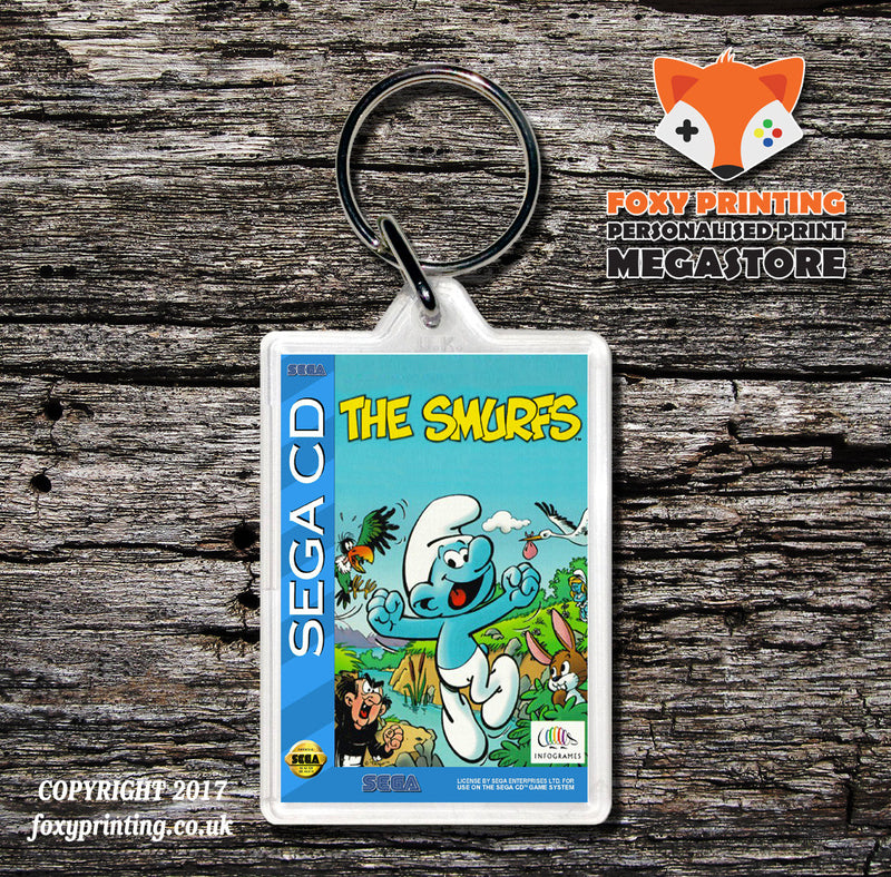 Sega Cd Thes Murfs Game Inspired Retro Gaming Keyring