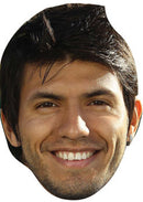 Sergio Aguero Manchester City FOOTBALL 2018 Celebrity Face Mask Fancy Dress Cardboard Costume Mask